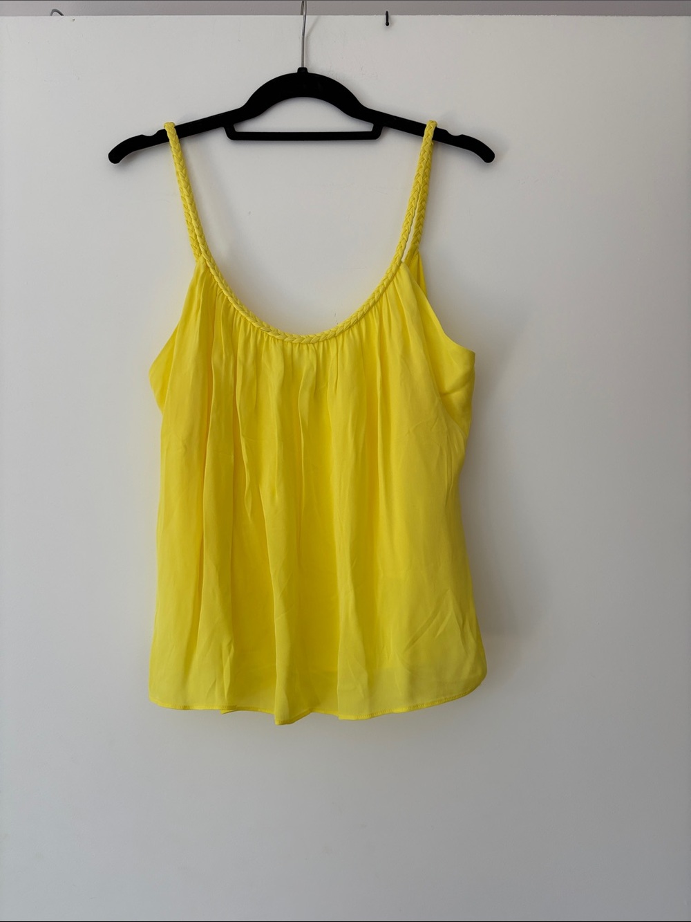 Alice + Olivia Bright Yellow Braided-Strap Camisole